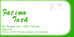 fatima toth business card